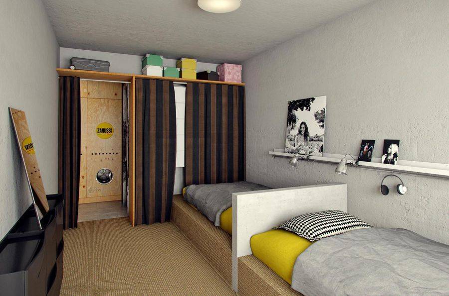 Дизайн комнаты в общежитии. особенности жилплощади