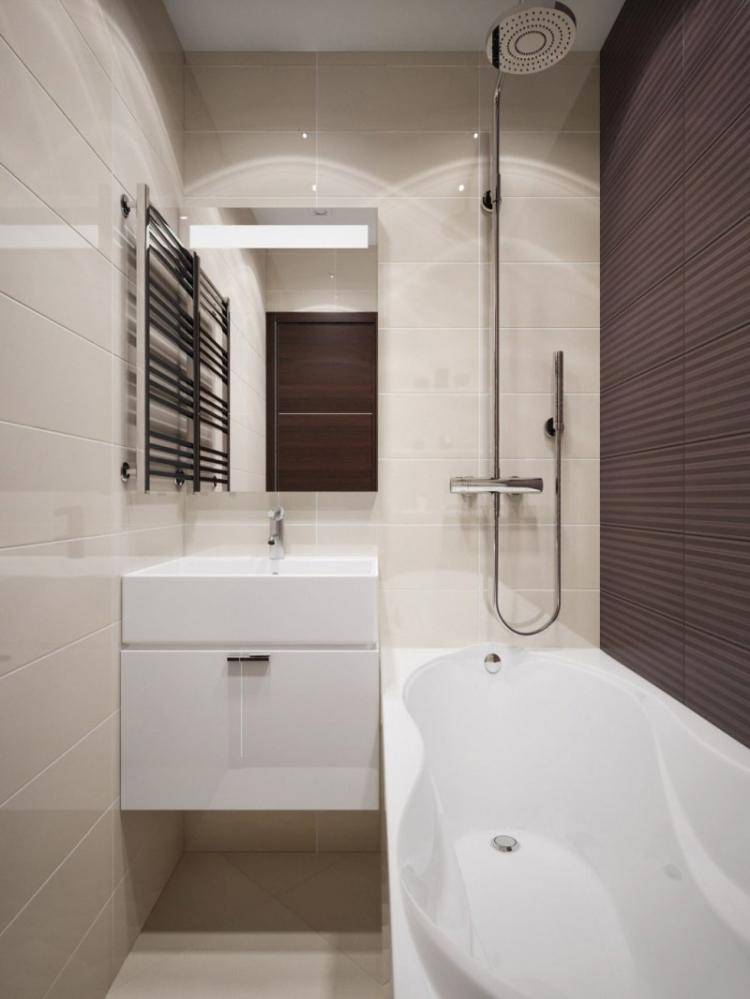 Дизайн и оснащение маленькой ванной комнаты площадью 3 кв. м.