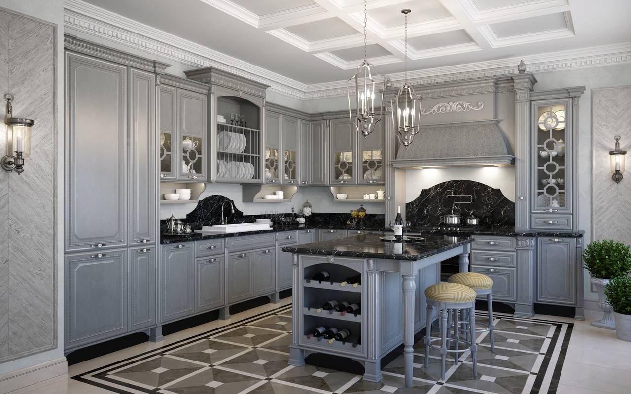 Кухня в классическом стиле – 65 фото современного интерьера
