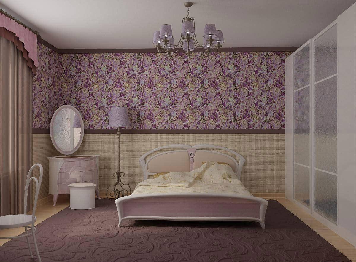 Выбор обоев для спальни: дизайн, фото, варианты комбинирования