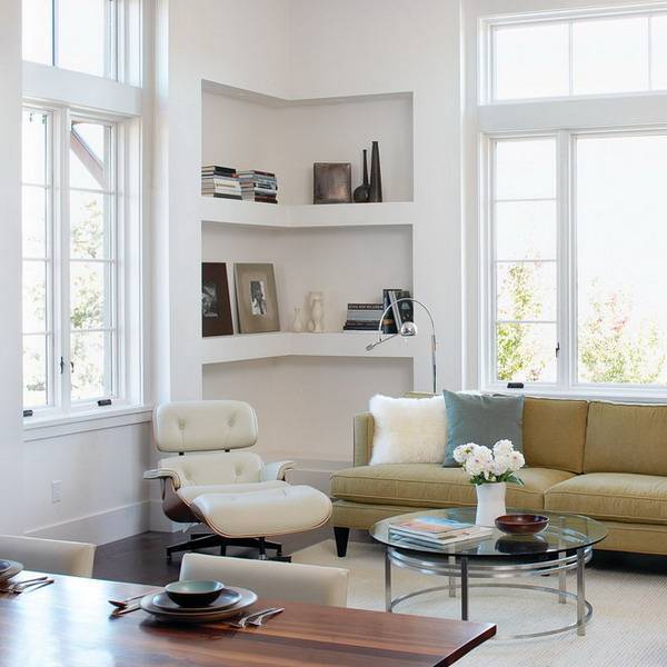 Угловой диван в интерьере (20 фото): как поставить в комнату, в зал и у окна