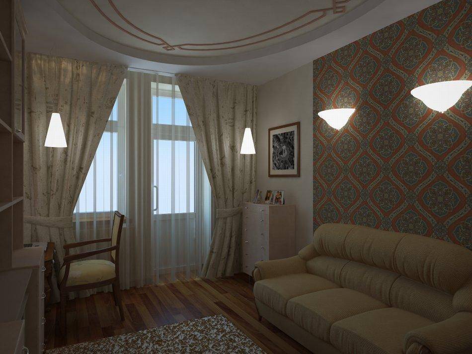 Дизайн спальни с диваном