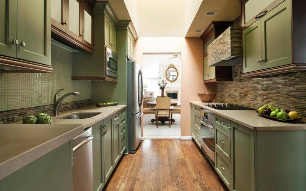 Дизайн узкой кухни: как оформить кухонный интерьер вытянутой планировки в квартире или доме