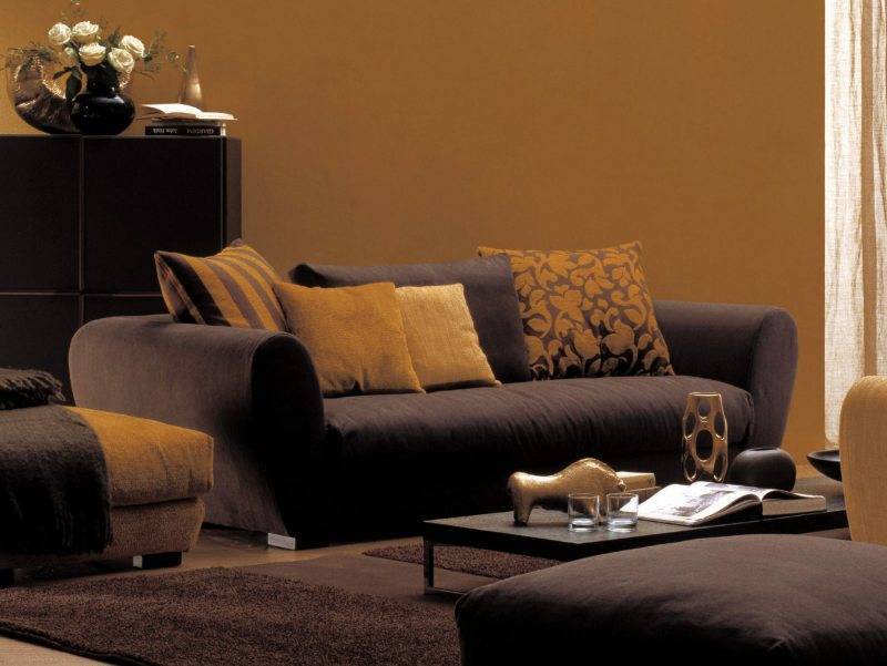 Коричневый диван: 155 фото лучших решений применения для создания уюта