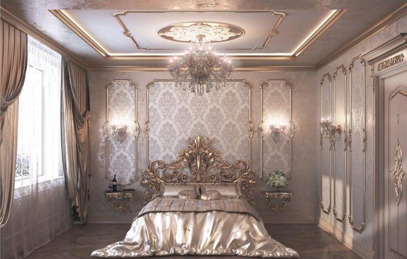 Стиль барокко в интерьере спальни, гостиной, кухни