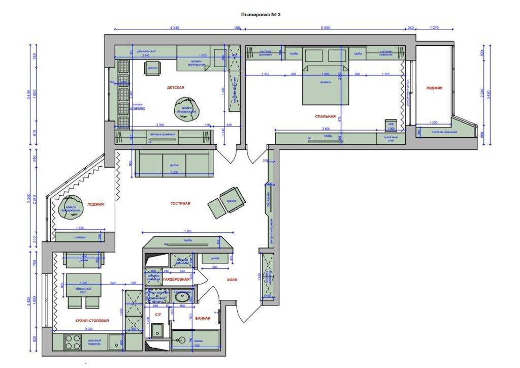Варианты перепланировок хрущевок: 1, 2, 3 и 4-х комнатной - «дизайн квартир» » «дизайна интерьера»