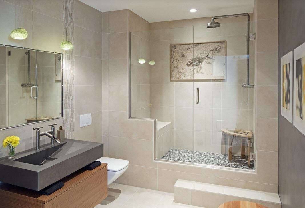 Дизайн ванной комнаты с душевой кабиной | домфронт