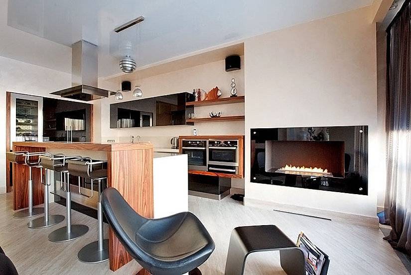 Дизайн кухни-гостиной в современном стиле (65 фото)