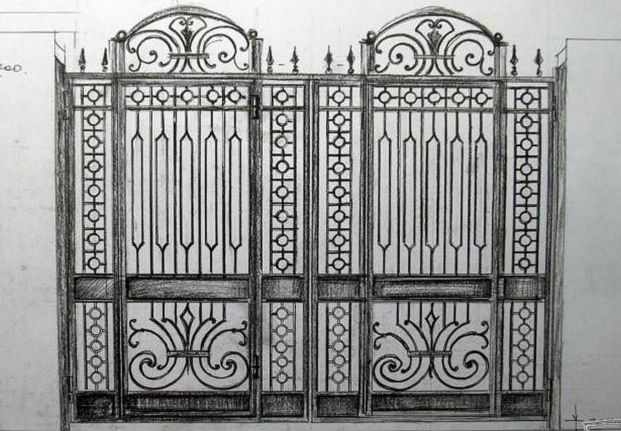 Кованые заборы и ворота (89 фото): красивые варианты для частного дома и дачи с кирпичными столбами