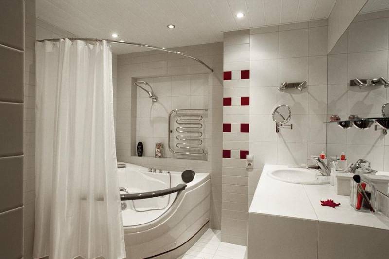 Дизайн ванной комнаты с угловой ванной — идеи планировки + фото