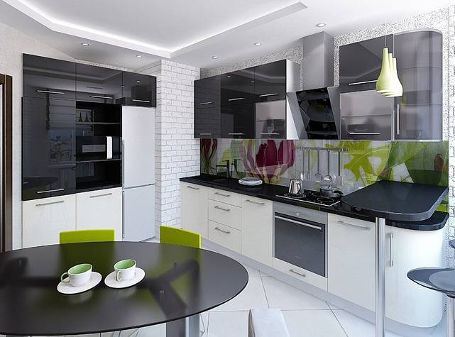Черно-белая кухня - 100 фото лучших новинок дизайна. современные тенденции при оформлении черно-белого интерьера кухниа