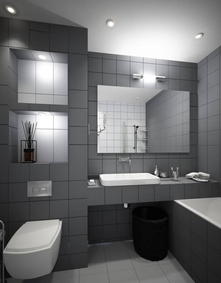 Ванная в стиле хай-тек (62 фото): дизайн маленькой комнаты в однокомнатной квартире, выбор мебели и сантехники