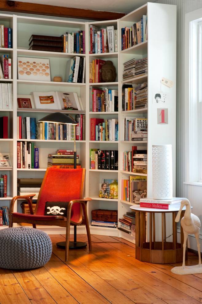 Хранение книг в детской на полках, стеллажах, вырианты с фото